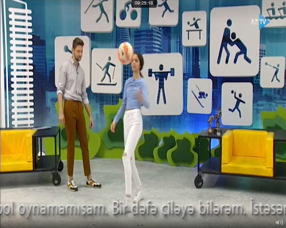 Nigar Camalın qızı AzTV-də futbol oynadı