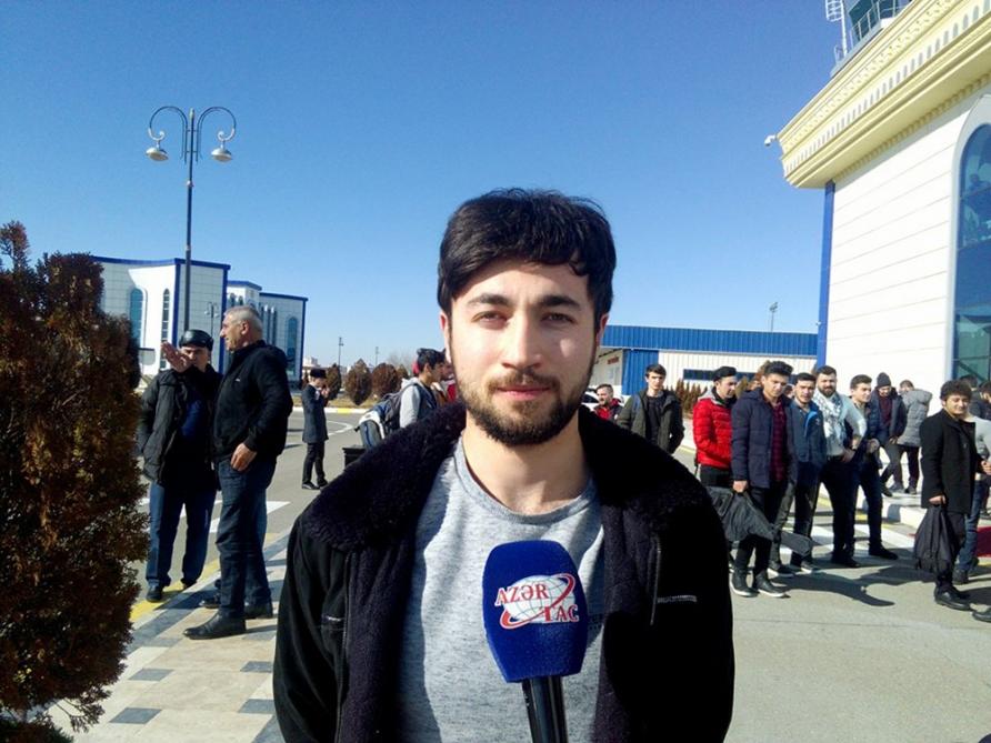 Азербайджанские студенты поблагодарили Президента Ильхама Алиева за помощь в эвакуации из зоны землетрясения