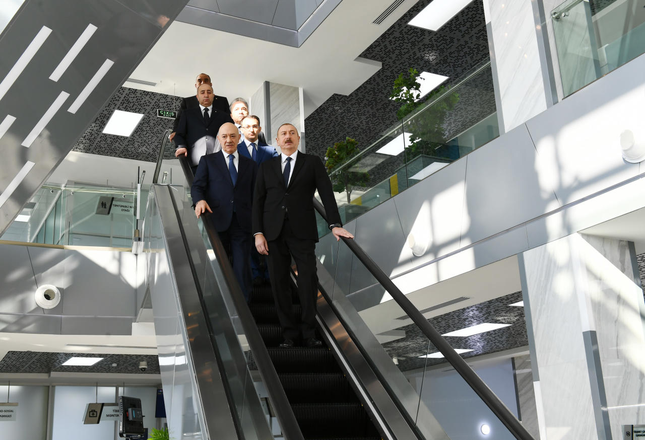 Президент Ильхам Алиев принял участие в церемонии открытия центра ASAN xidmət в Кюрдамире