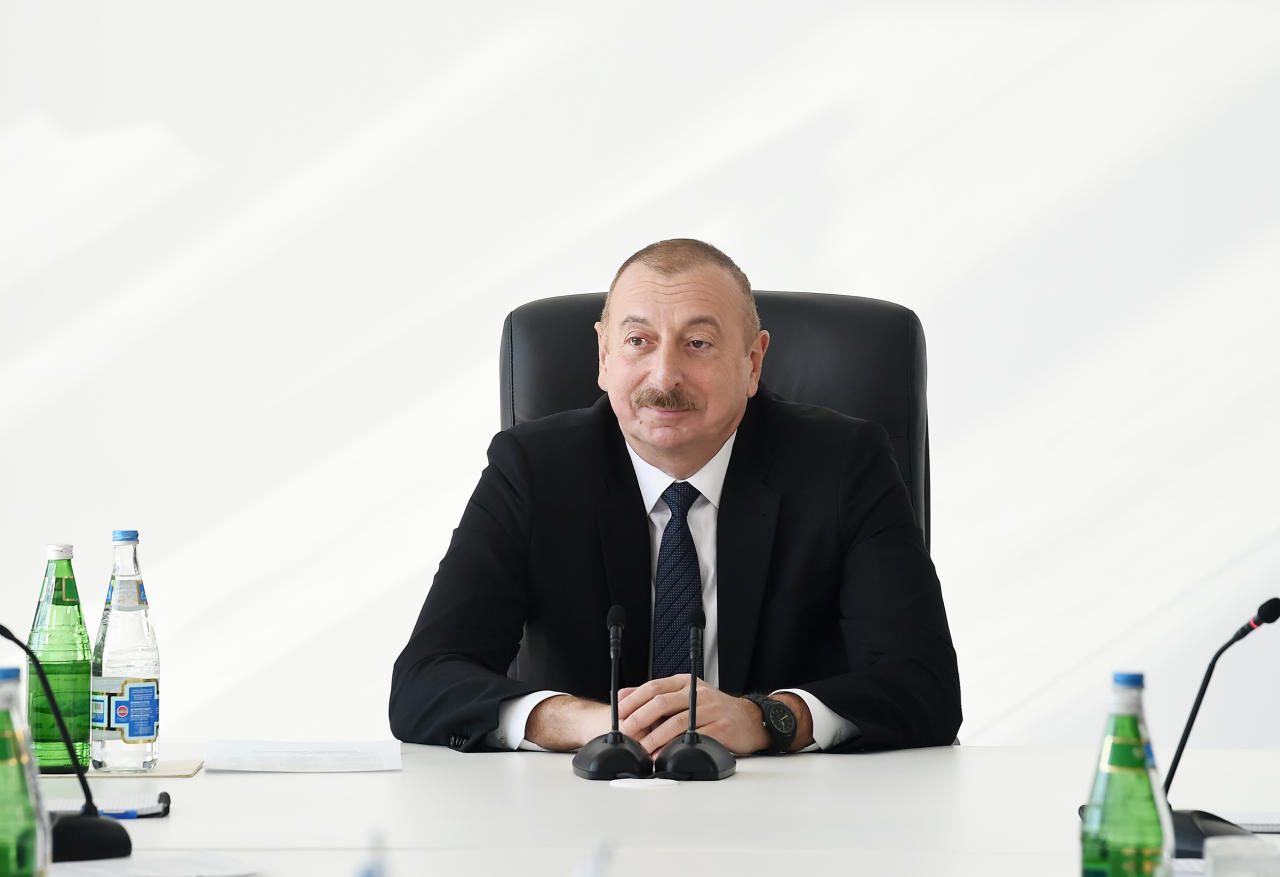 Президент Ильхам Алиев принял участие в церемонии открытия центра ASAN xidmət в Кюрдамире
