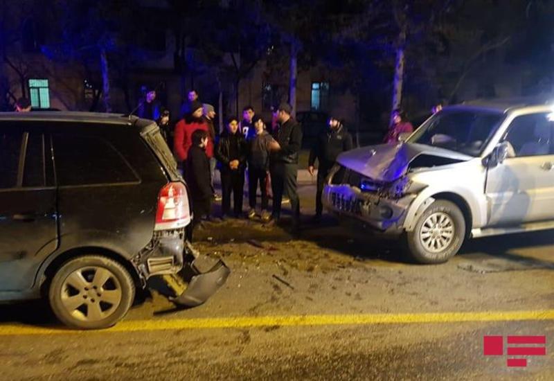 Крупная цепная авария в Баку, есть пострадавшие