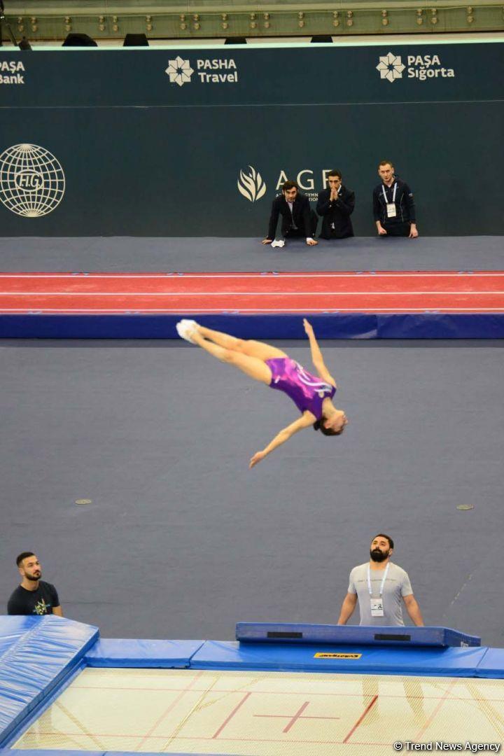 Азербайджанская гимнастка Сельджан Магсудова представила свою программу в рамках Кубка мира