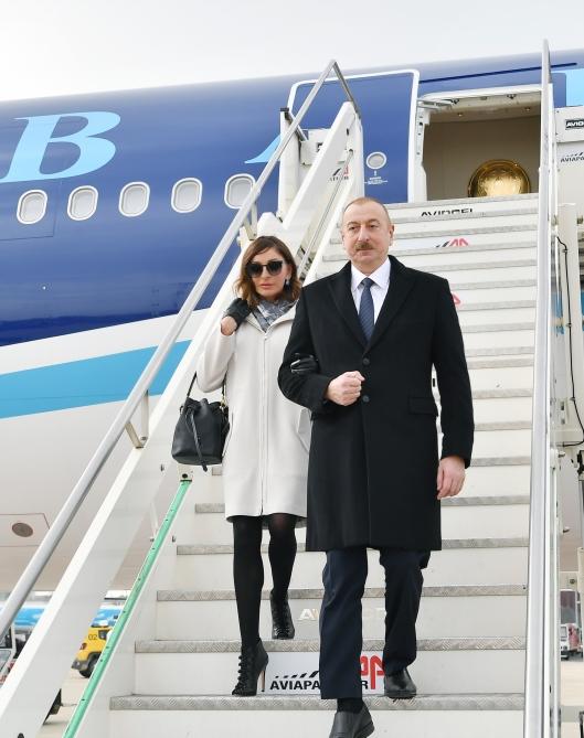 Президент Ильхам Алиев прибыл с государственным визитом в Италию