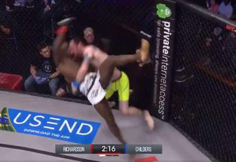 Боец MMA нокаутировал соперника броском об пол