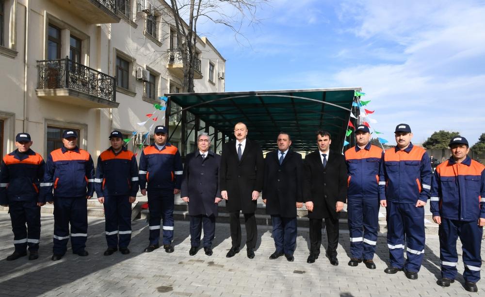 Президент Ильхам Алиев принял участие в открытии подземного пешеходного перехода на пересечении проспекта Гейдара Алиева и улицы Зеки Мамедова
