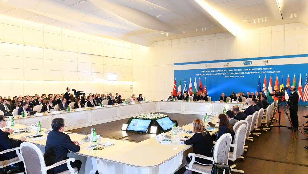 Prezident İlham Əliyev Bakıda Cənub Qaz Dəhlizi Məşvərət Şurası çərçivəsində nazirlərin VI toplantısında iştirak edib