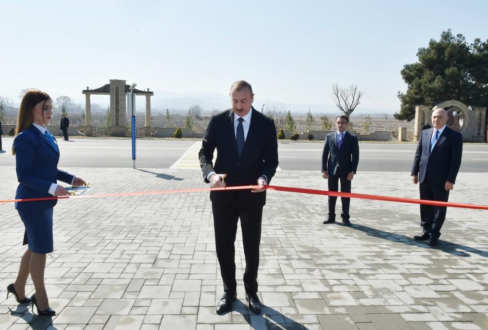 Президент Ильхам Алиев принял участие в церемонии открытия комплекса ASAN Həyat в Товузе