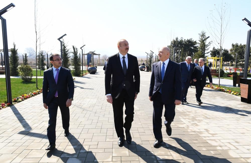 Президент Ильхам Алиев принял участие в церемонии открытия комплекса ASAN Həyat в Товузе