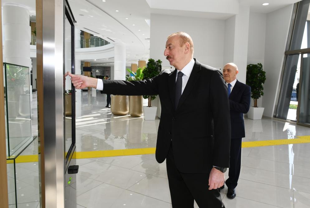 Президент Ильхам Алиев принял участие в церемонии открытия комплекса ASAN Həyat в Товузе