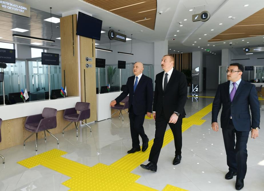 Президент Ильхам Алиев принял участие в церемонии открытия комплекса ASAN Həyat в Товузе