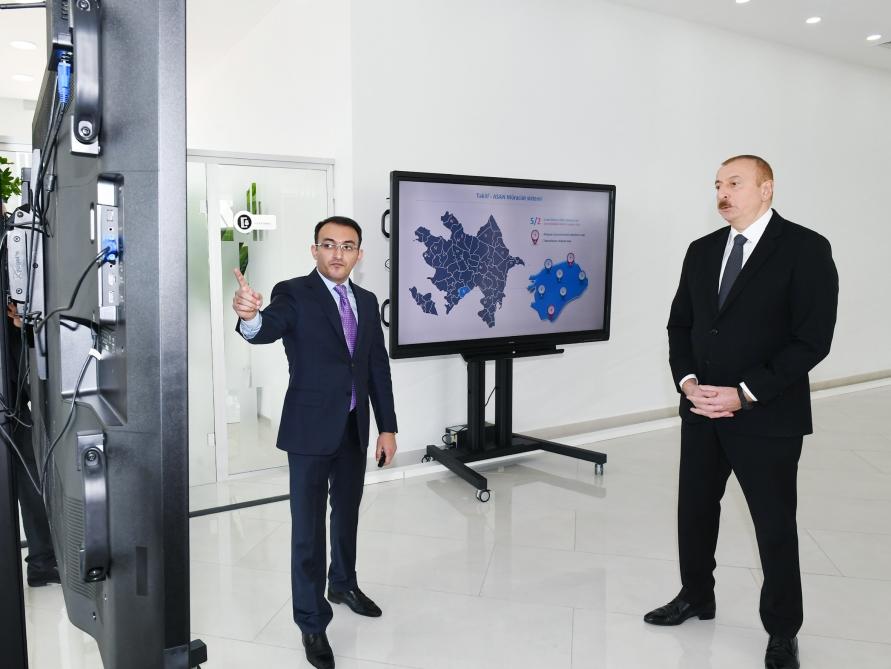 Президент Ильхам Алиев принял участие в церемонии открытия комплекса ASAN Həyat в Товузе