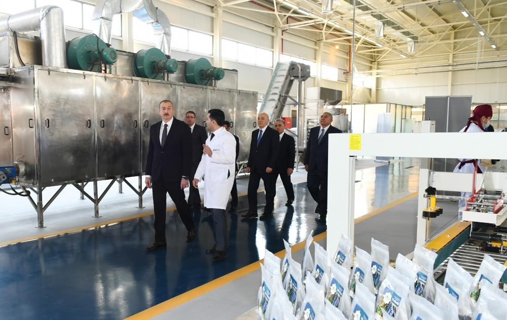 Президент Ильхам Алиев принял участие в церемонии открытия комплекса ASAN Həyat в Товузе
