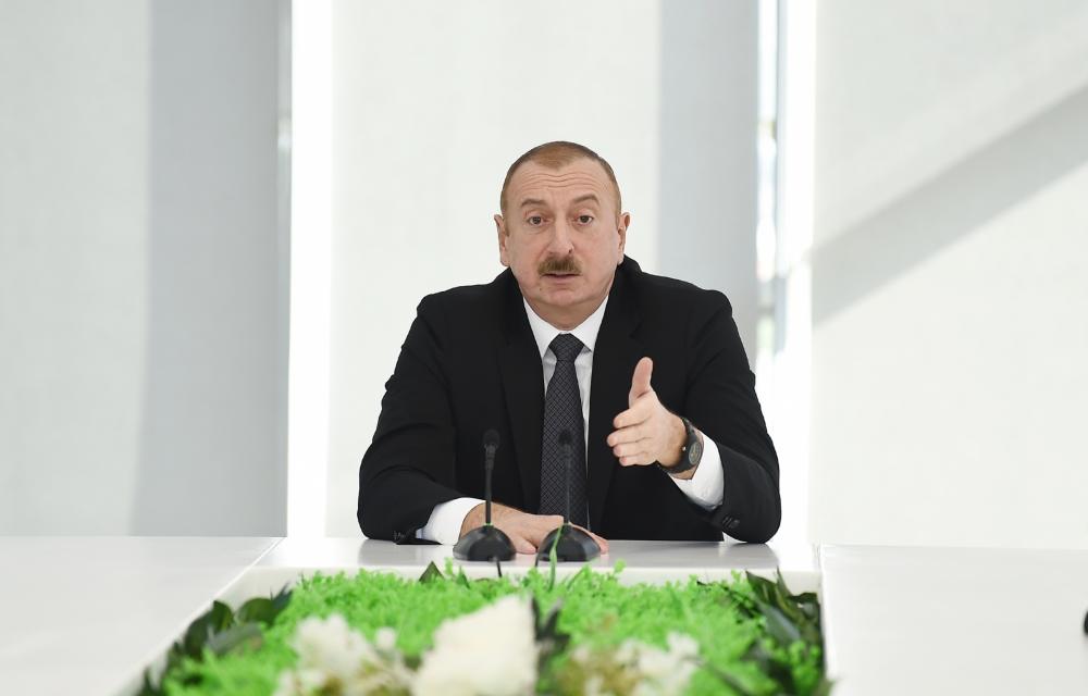 Президент Ильхам Алиев принял участие в церемонии открытия комплекса ASAN Həyat в Товузе