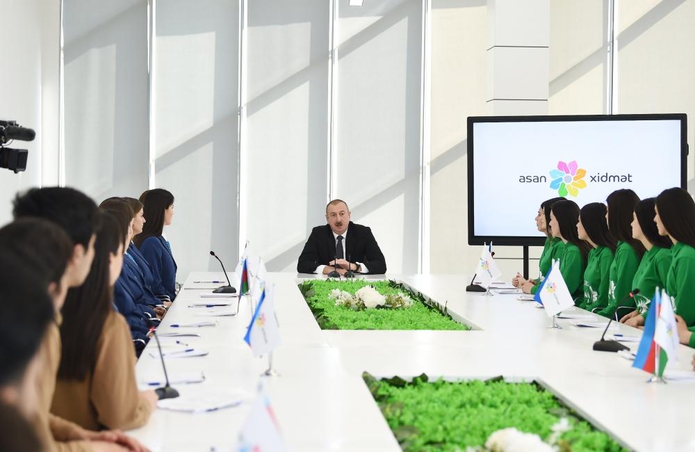 Президент Ильхам Алиев принял участие в церемонии открытия комплекса ASAN Həyat в Товузе