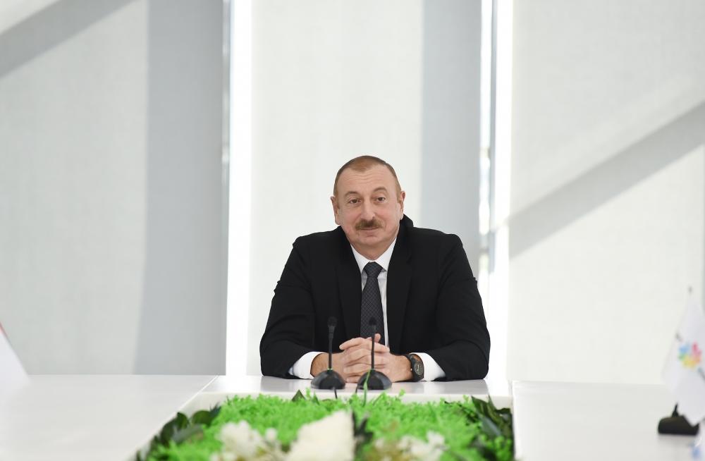 Президент Ильхам Алиев принял участие в церемонии открытия комплекса ASAN Həyat в Товузе