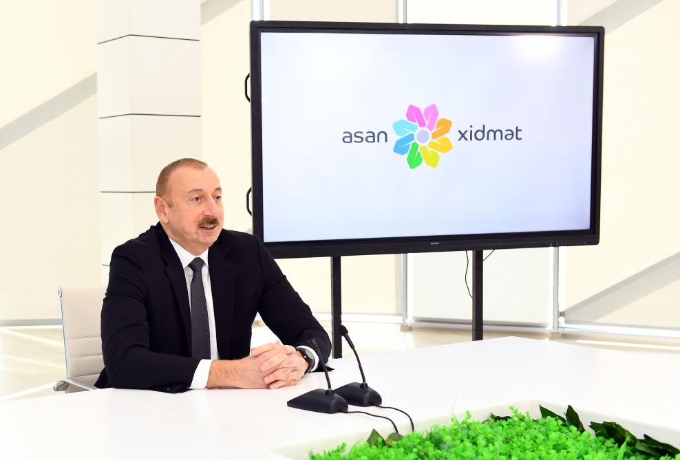 Президент Ильхам Алиев принял участие в церемонии открытия комплекса ASAN Həyat в Товузе