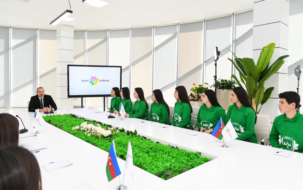 Президент Ильхам Алиев принял участие в церемонии открытия комплекса ASAN Həyat в Товузе
