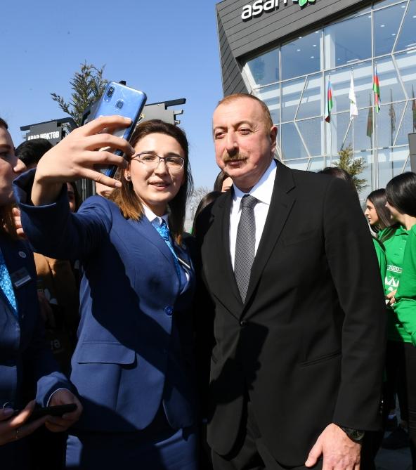 Президент Ильхам Алиев принял участие в церемонии открытия комплекса ASAN Həyat в Товузе