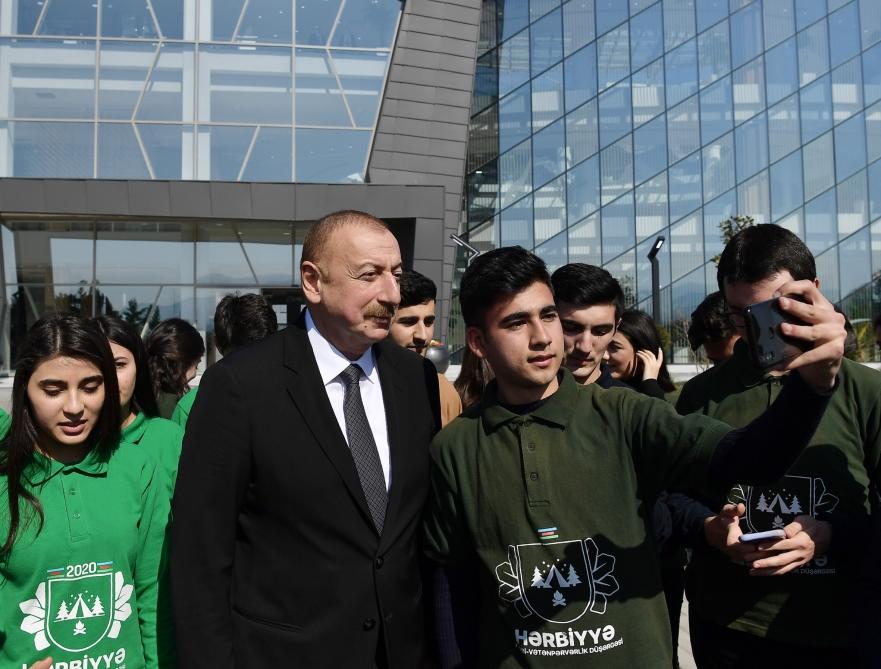 Президент Ильхам Алиев принял участие в церемонии открытия комплекса ASAN Həyat в Товузе