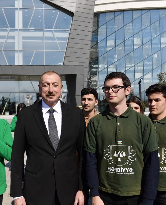 Президент Ильхам Алиев принял участие в церемонии открытия комплекса ASAN Həyat в Товузе