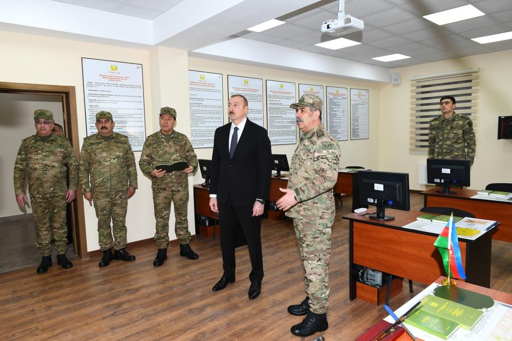 Президент Ильхам Алиев принял участие в открытии Н-ской воинской части Министерства обороны