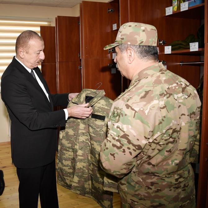 Президент Ильхам Алиев принял участие в открытии Н-ской воинской части Министерства обороны