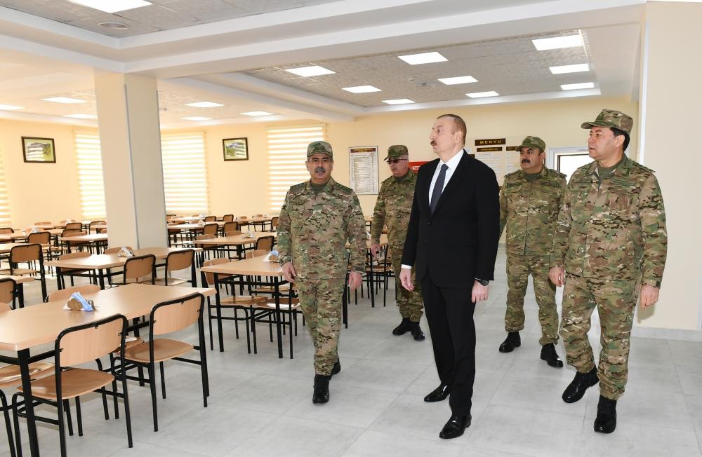 Президент Ильхам Алиев принял участие в открытии Н-ской воинской части Министерства обороны