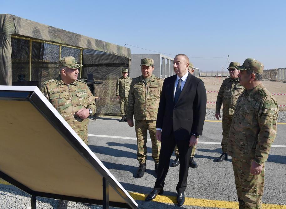 Президент Ильхам Алиев принял участие в открытии Н-ской воинской части Министерства обороны