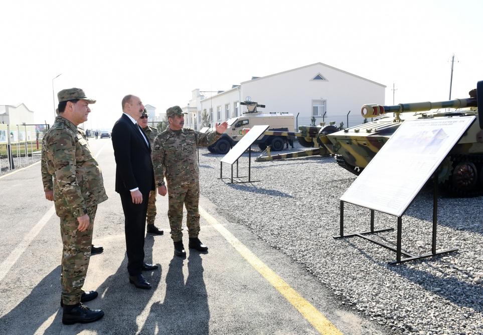 Президент Ильхам Алиев принял участие в открытии Н-ской воинской части Министерства обороны