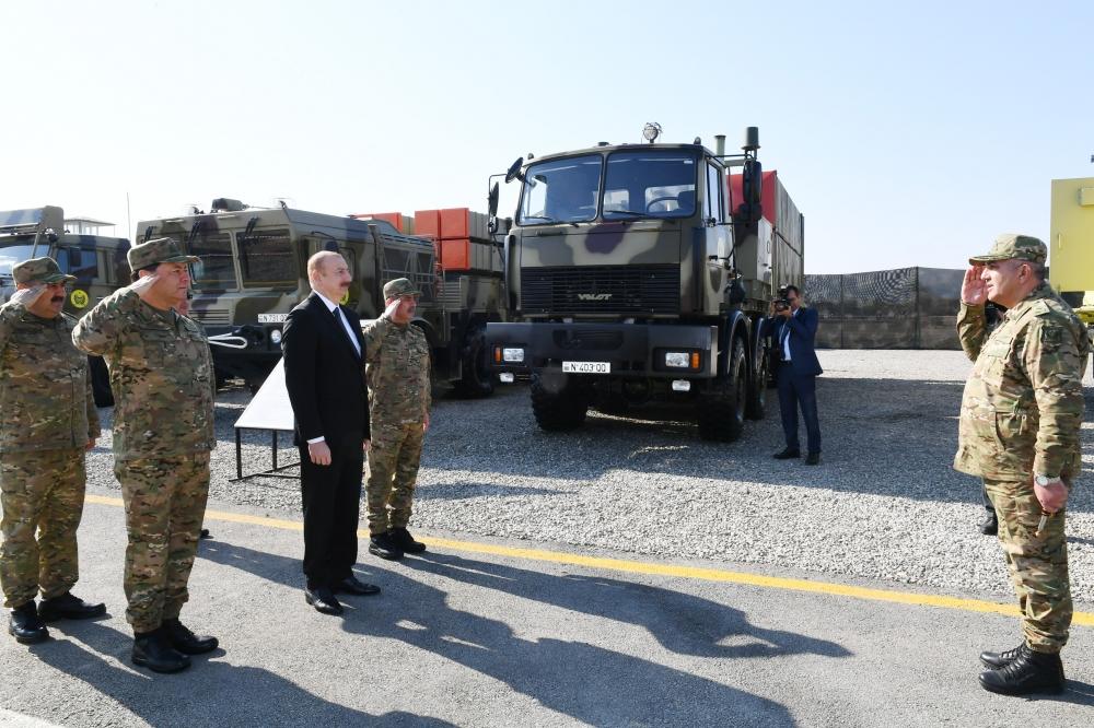 Президент Ильхам Алиев принял участие в открытии Н-ской воинской части Министерства обороны