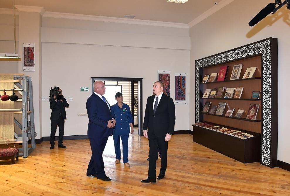 Президент Ильхам Алиев ознакомился с деятельностью Товузского филиала ОАО «Азерхалча»