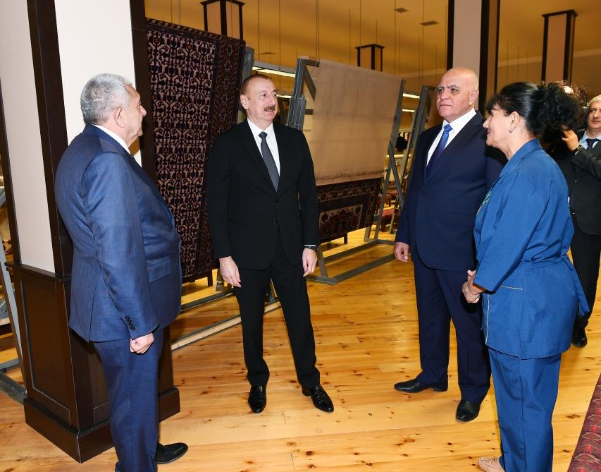 Президент Ильхам Алиев ознакомился с деятельностью Товузского филиала ОАО «Азерхалча»