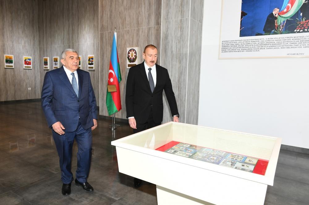 Президент Ильхам Алиев принял участие в открытии Музея государственных символов в Товузе