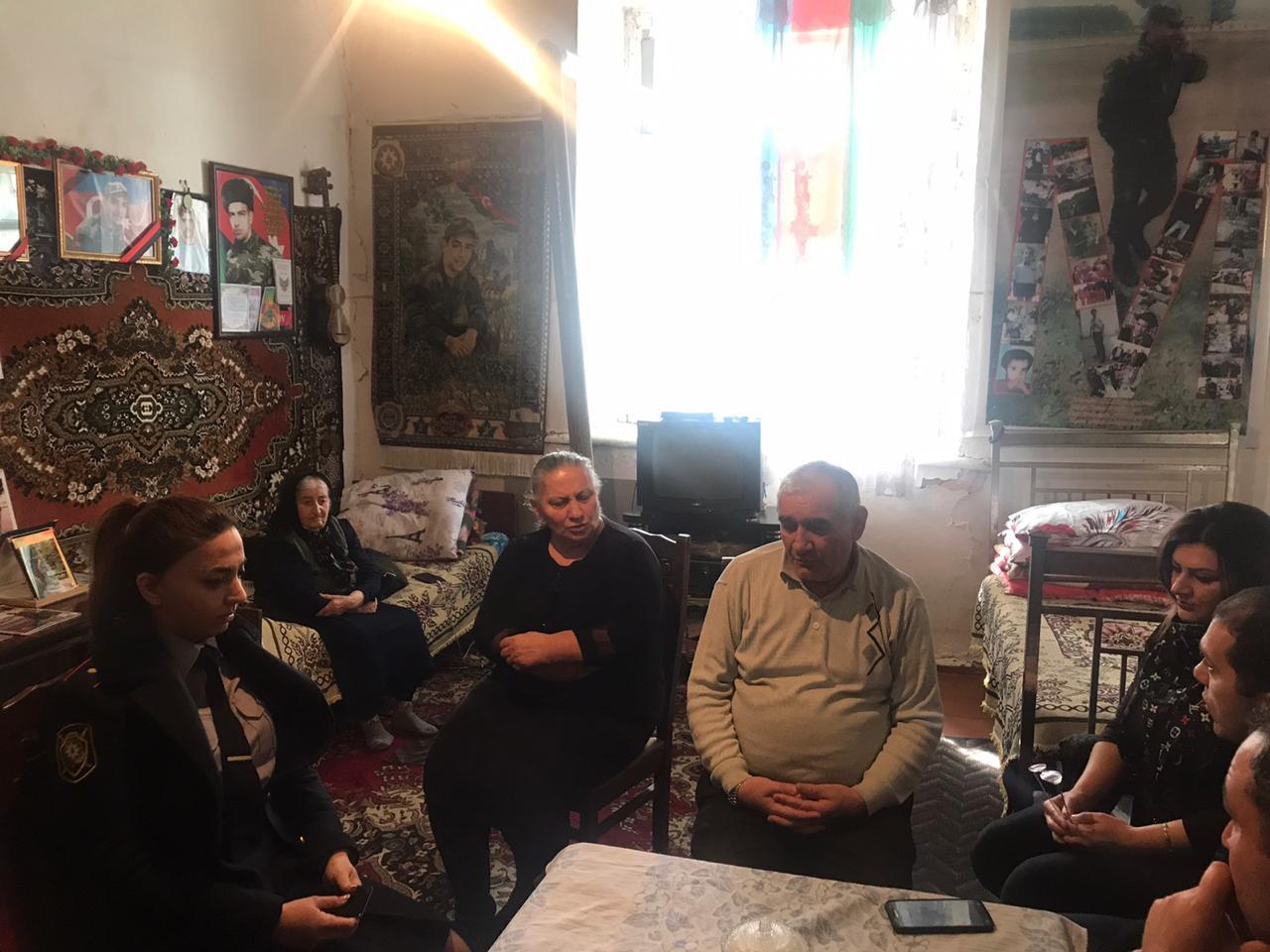 Polis əməkdaşları aprel şəhidimiz Müşfiq Orucovun ailəsini ziyarət etdilər