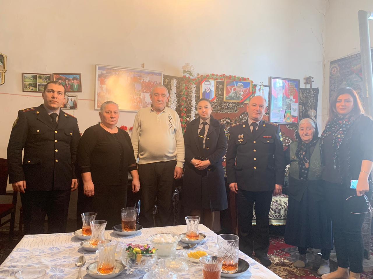 Polis əməkdaşları aprel şəhidimiz Müşfiq Orucovun ailəsini ziyarət etdilər