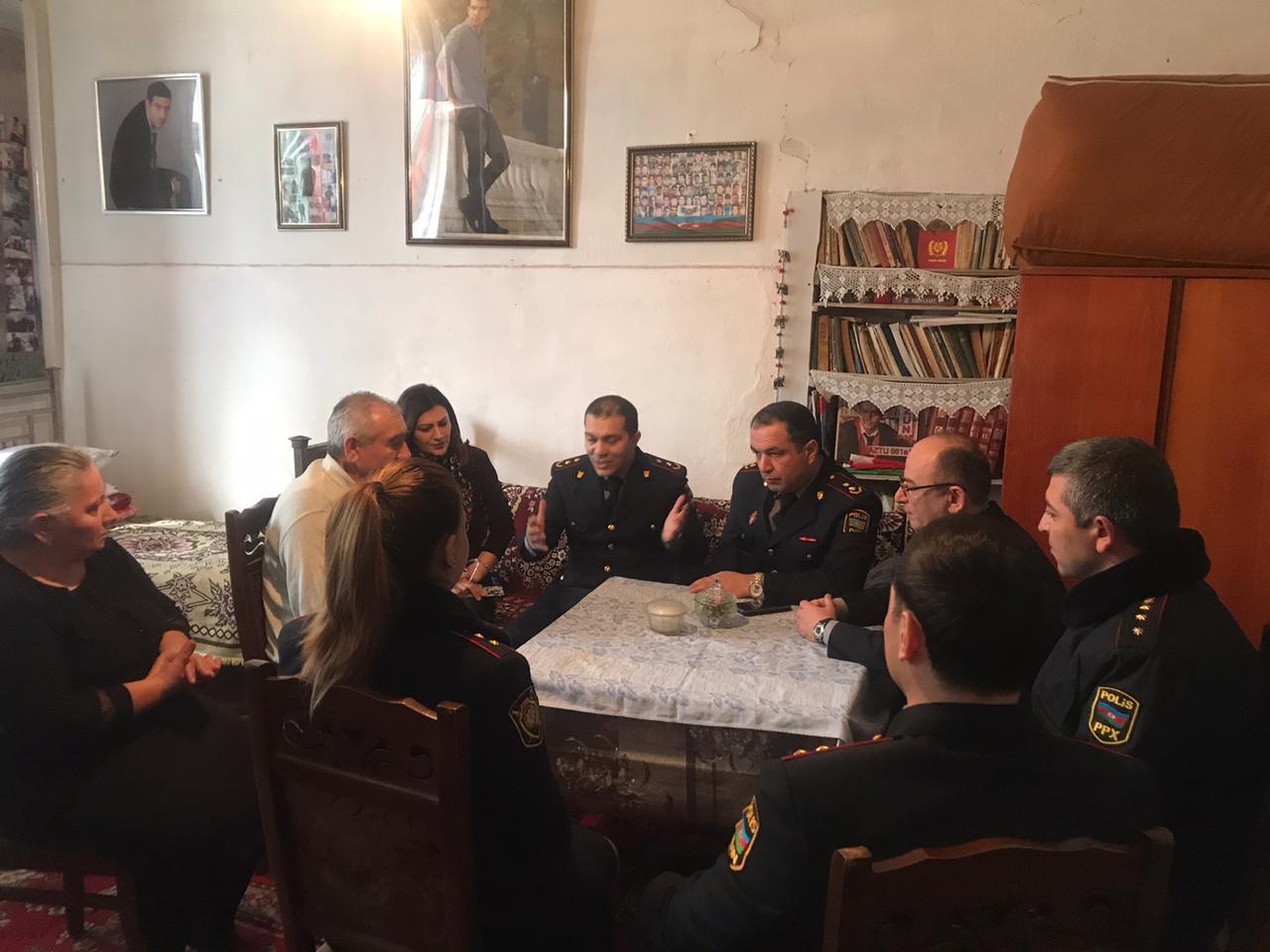 Polis əməkdaşları aprel şəhidimiz Müşfiq Orucovun ailəsini ziyarət etdilər
