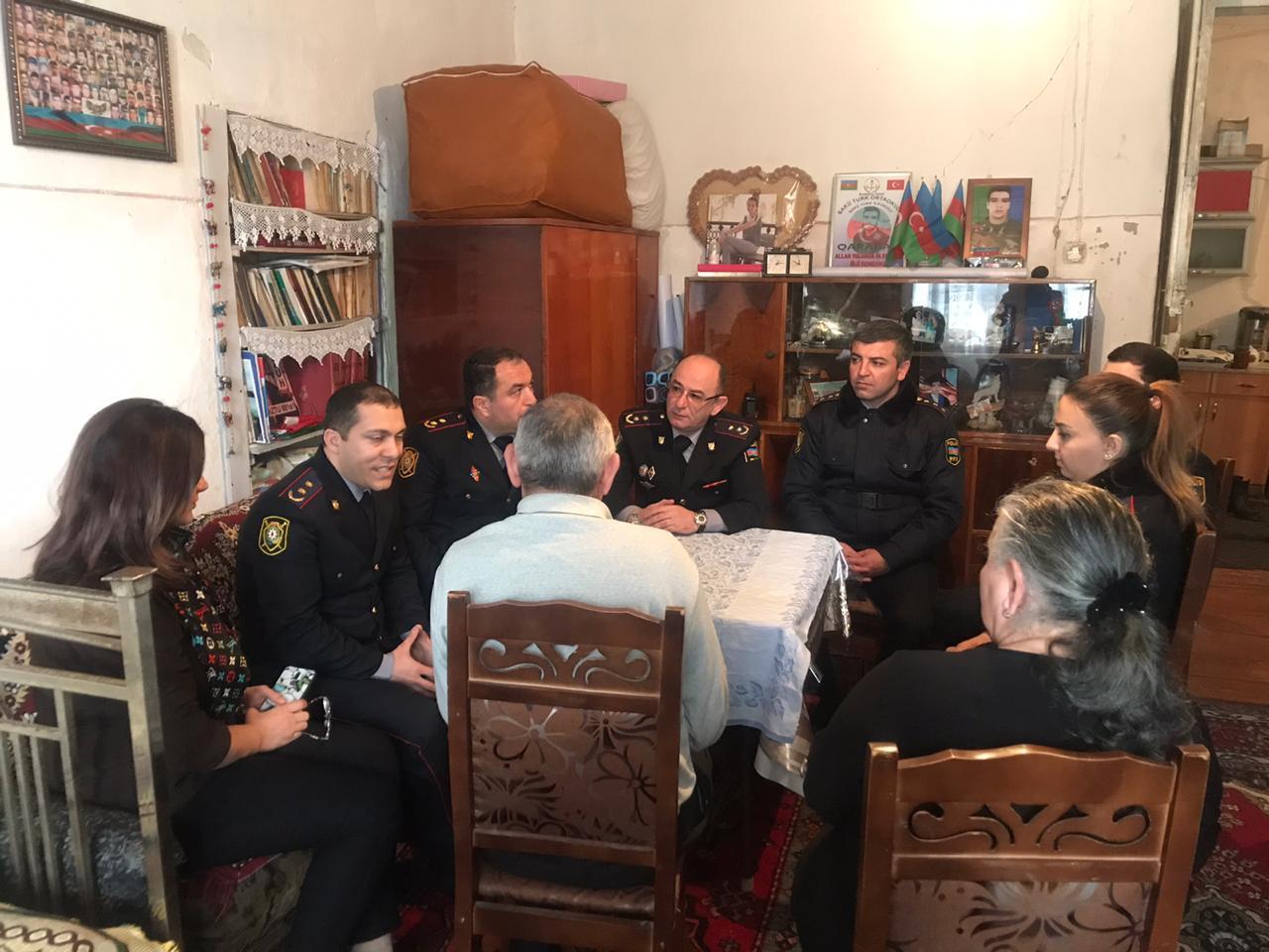 Polis əməkdaşları aprel şəhidimiz Müşfiq Orucovun ailəsini ziyarət etdilər