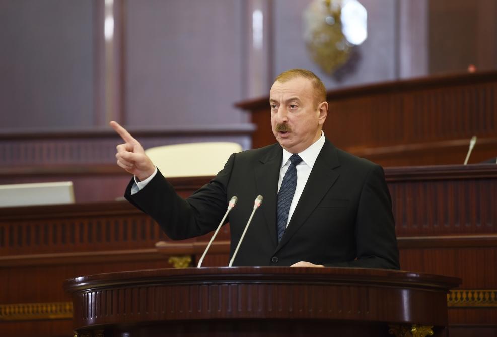 Президент Ильхам Алиев принял участие в первом пленарном заседании Милли Меджлиса Vl созыва
