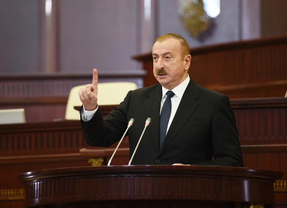 Президент Ильхам Алиев принял участие в первом пленарном заседании Милли Меджлиса Vl созыва