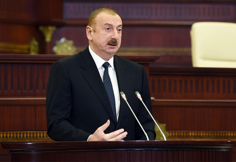 Президент Ильхам Алиев принял участие в первом пленарном заседании Милли Меджлиса Vl созыва