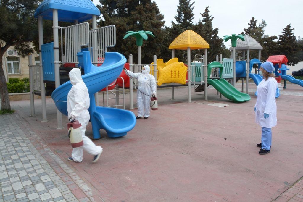 Xəzər rayonu ərazisi dezinfeksiya edilir