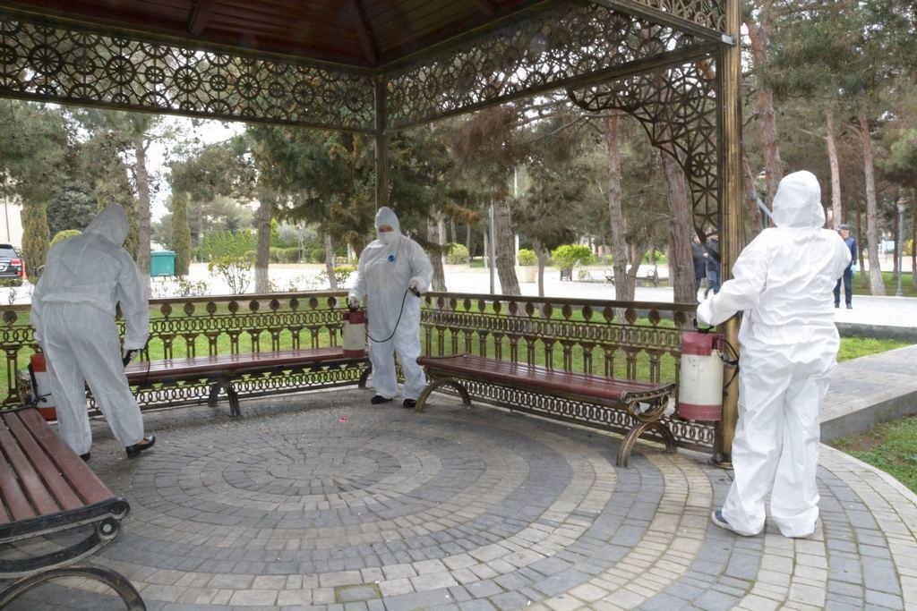 Xəzər rayonu ərazisi dezinfeksiya edilir