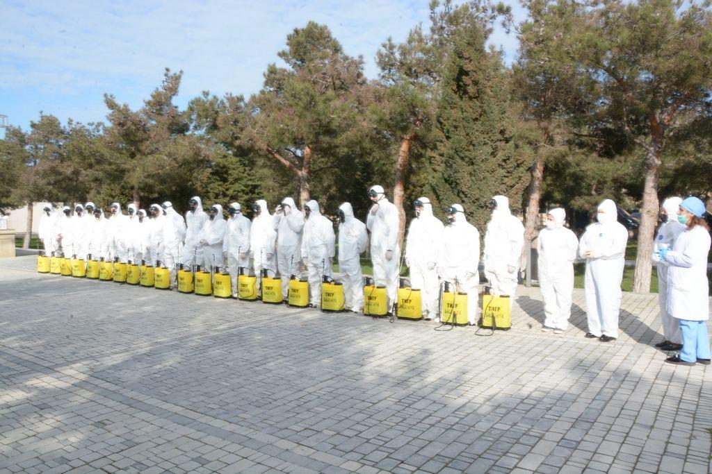Xəzər rayonu ərazisi dezinfeksiya edilir