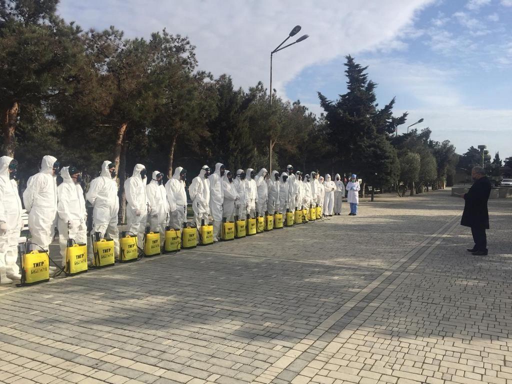 Xəzər rayonu ərazisi dezinfeksiya edilir