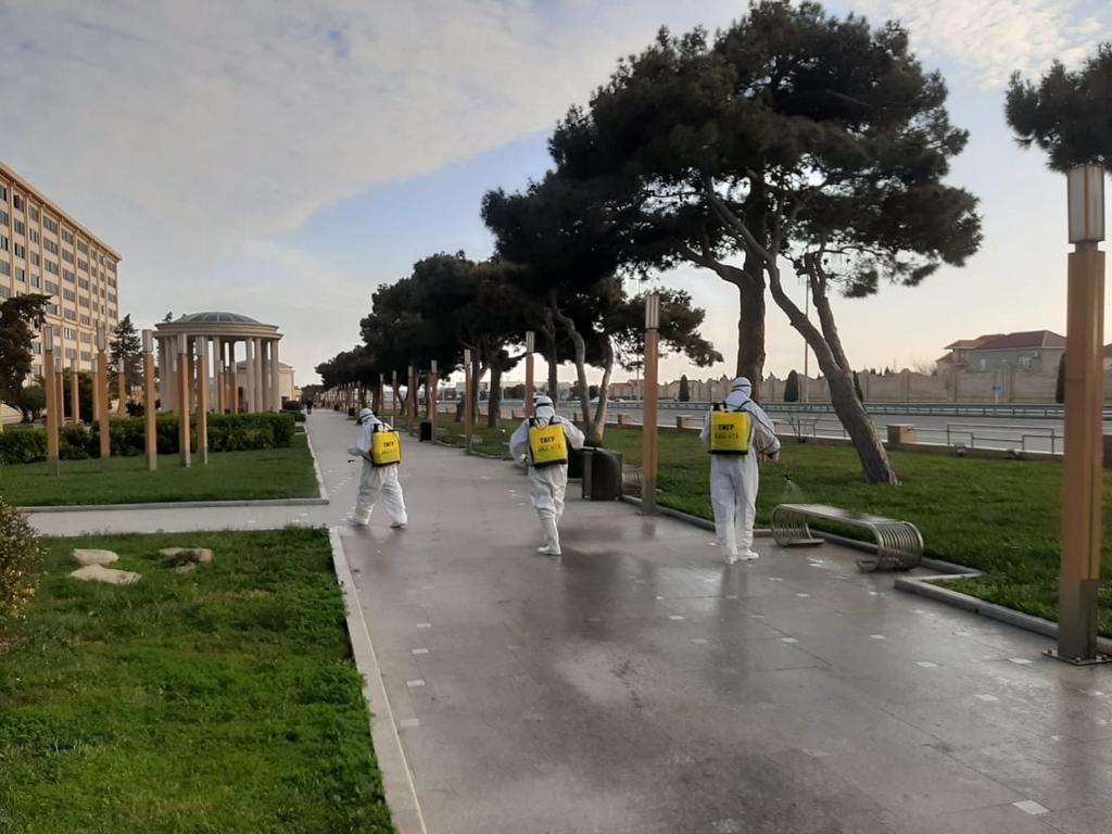 Xəzər rayonu ərazisi dezinfeksiya edilir