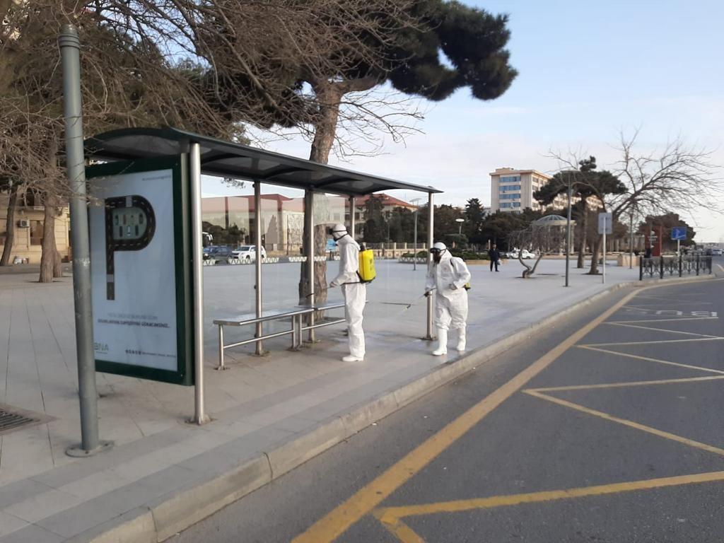 Xəzər rayonu ərazisi dezinfeksiya edilir
