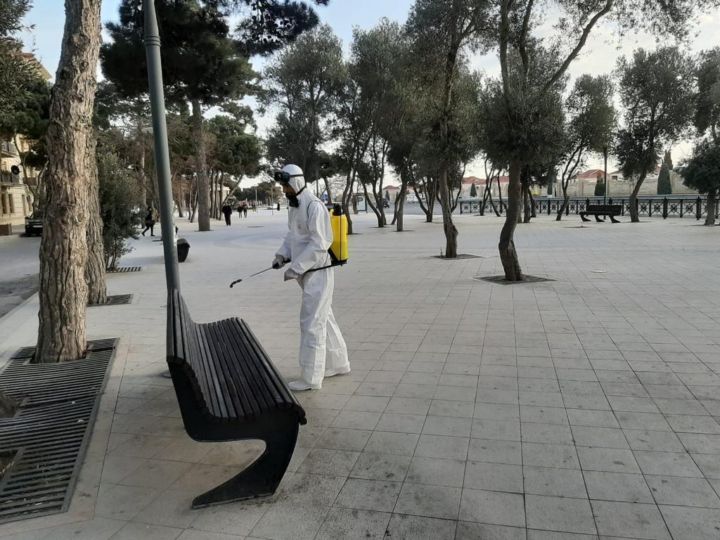 Xəzər rayonu ərazisi dezinfeksiya edilir