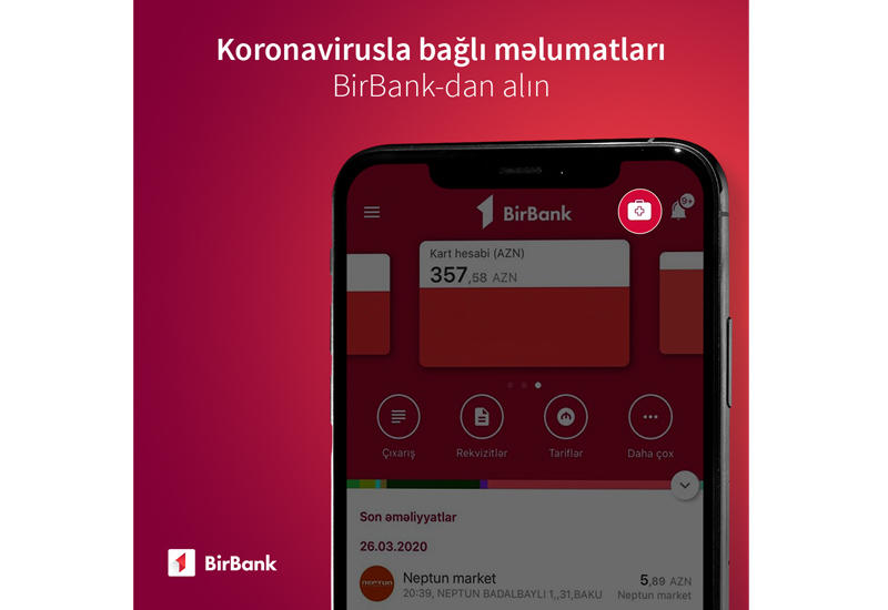 Пользователи BirBank пожертвовали более 30 000 манатов на борьбу с коронавирусом (R)