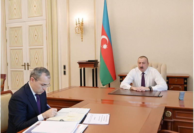 Prezident İlham Əliyev İqtisadiyyat nazirini qəbul edib