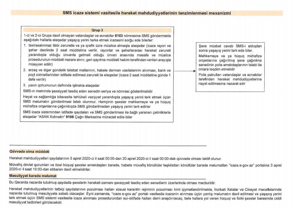 Operativ Qərargah qaydaları sərtləşdirdi:  Yalnız bu hallarda evdən çıxmaq olar